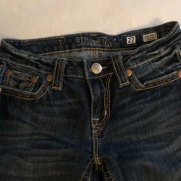 Miss Me Cowhide Pockets Bootcut Jeans Size 27 - Picture 3 of 4